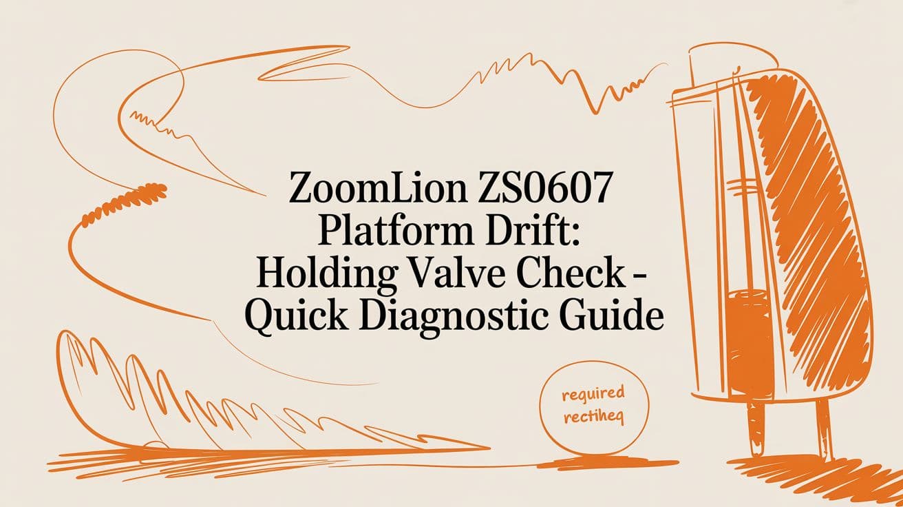 Zoomlion ZS0607 Platform Drift & Holding Valve Check Guide