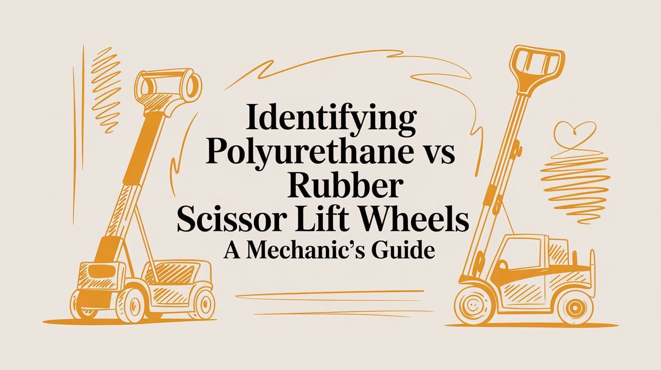 Polyurethane vs Rubber Scissor Lift Wheels: A Mechanic's Identification Guide