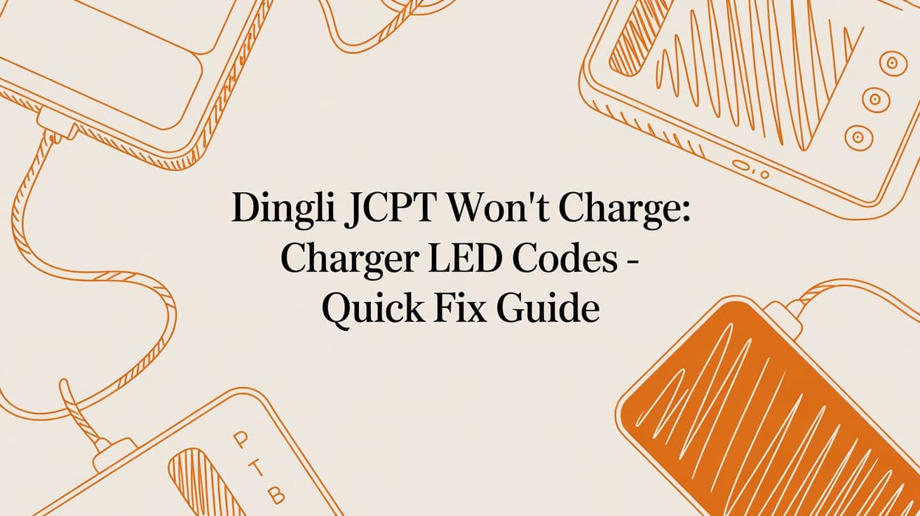 Dingli JCPT Won't Charge Guide: Diagnosing Charger LED Codes