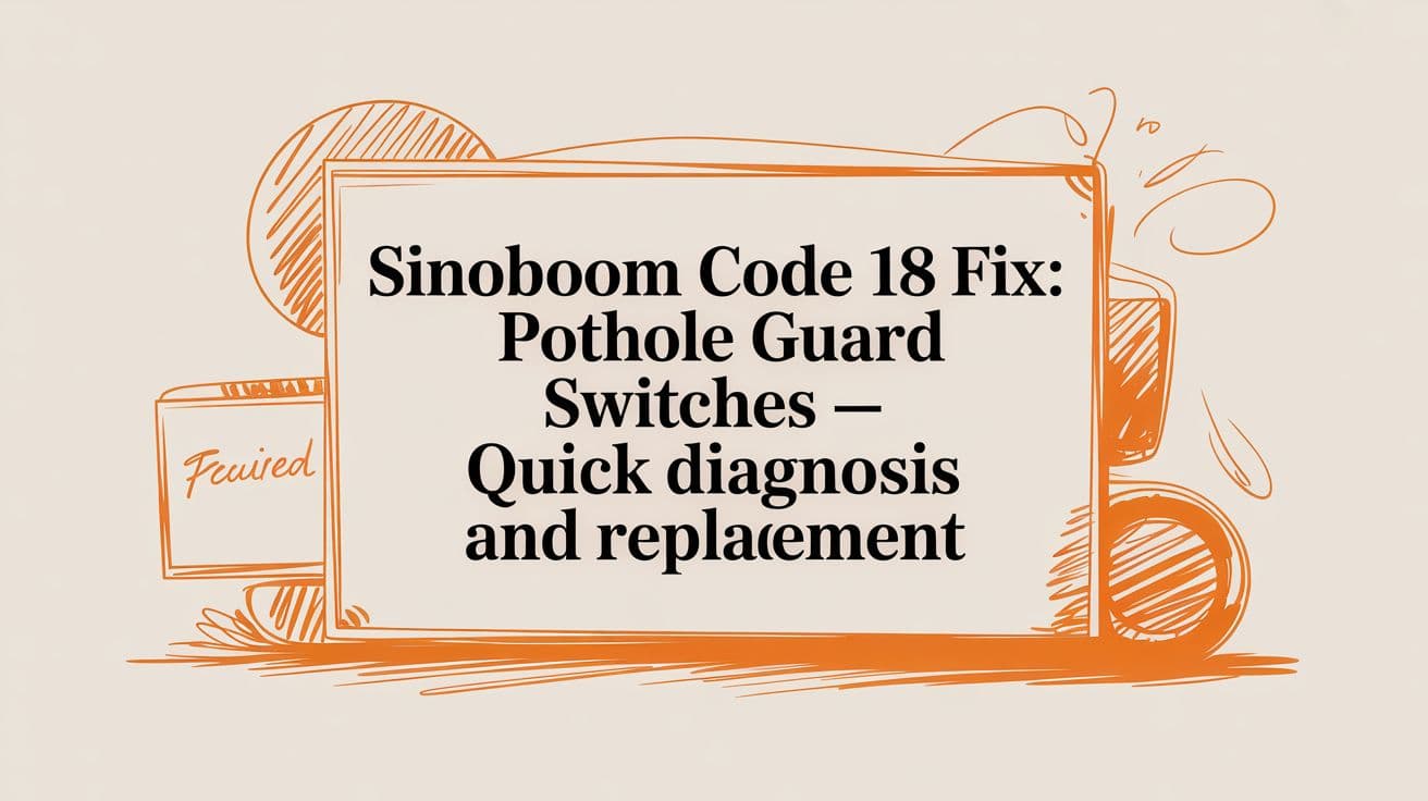 Sinoboom Code 18 Fix: Pothole Guard Switches Guide